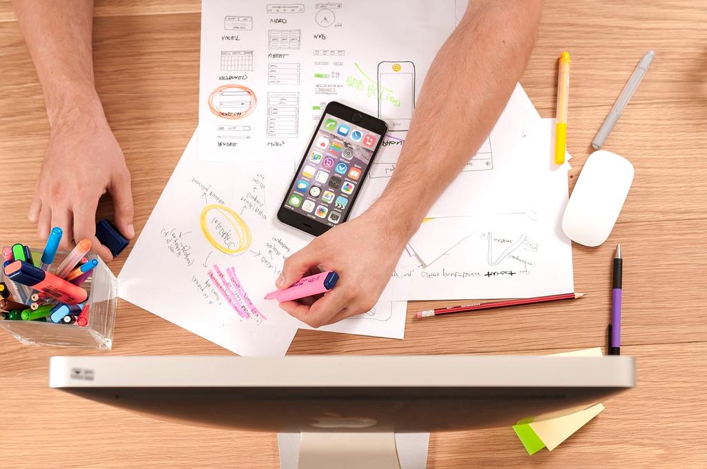 Business professionals reviewing pricing plans for translation services